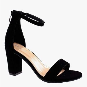 Black Block Heel Sandals